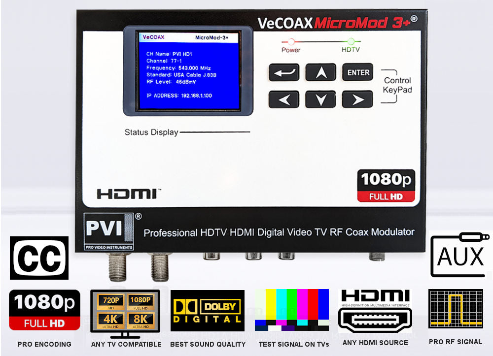 Vecoax - Compact HDMI Modulators over Coax – Pro Video Instruments