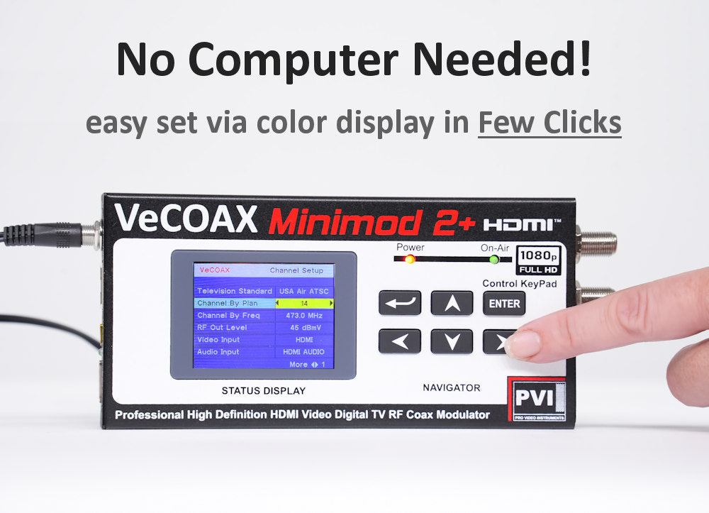 VeCOAX RACK-2- 2-channel HDMI RF Modulator QAM ATSC DVB – Pro Video ...